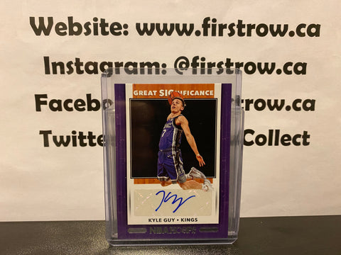KYLE GUY 2019-20 Hoops Auto Great Significance #GS-KGY Rookie Card