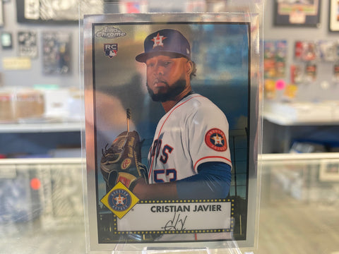 Cristian Javier 2021 Topps Chrome Platinum Anniversary # 58 RC Houston Astros