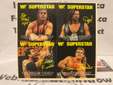 WWE WWF Coliseum Video Promo 4 Stickers Sheet 1995 Bret Hart Razor Ramon Diesel Shawn Michaels