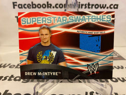 WWE Drew McIntyre Topps 2011 Superstar Swatches Event Used Shirt Relic Card