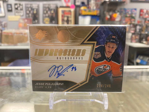 2018-19 UD SPX Impressions Autographs JESSE PULJUJARVI Auto /249