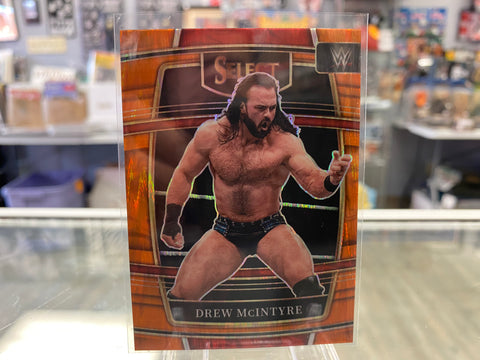 2022 PANINI SELECT WWE DREW MCINTYRE CONCOURSE ORANGE FLASH PRIZM #37