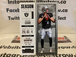 2017 Panini Contenders Season Ticket Derek Carr #72