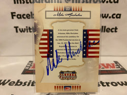 Mike Huckabee signed 2007 Donruss Americana Card