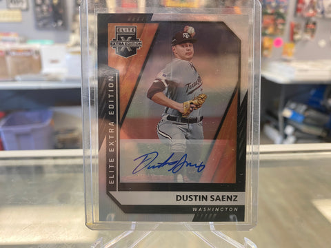 DUSTIN SAENZ AUTO RC 2021 Panini Elite Extra Edition Baseball #112 Nationals