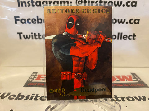 MCC 98 Fleer Editors Choice Deadpool #4 of 12 Insert Card