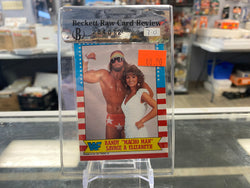Macho Man Randy Savage & Elizabeth 1987 Topps WWF Card Beckett Raw Graded 7