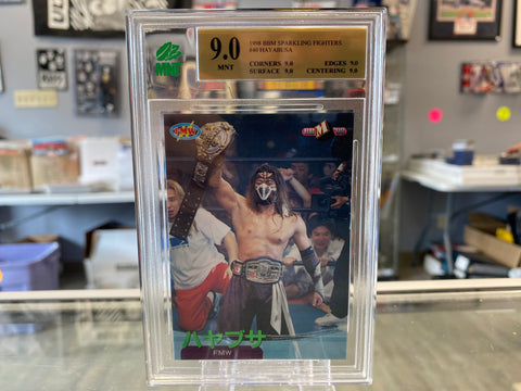 Hayabusa 1998 BBM Wrestling Card Graded MNT 9.0