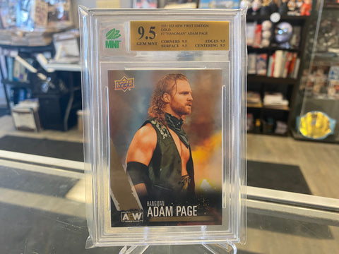 2021 UD AEW First Edition Gold Hangman Adam Page Graded MNT 9.5