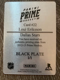 Loui Eriksson 2012-13 Panini Prime #22 Black Printing Plate 1/1