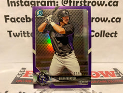 2018 Bowman Chrome Prospects Purple Refractors #BCP162 Brian Mundell /250