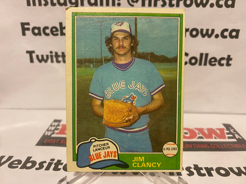 1981 O-Pee-Chee #19 Jim Clancy Blue Jays