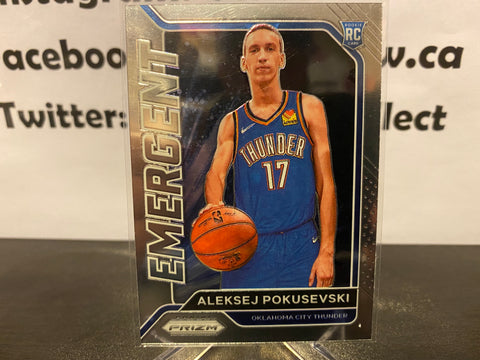 Aleksej Pokusevski 2020-21 Panini Prizm EMERGENT Rookie #12 THUNDER