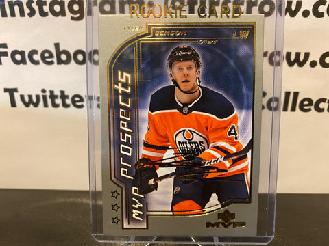 Tyler Benson 2020-21 Upper Deck MVP Prospects Third Star # 65 Rookie Card RC