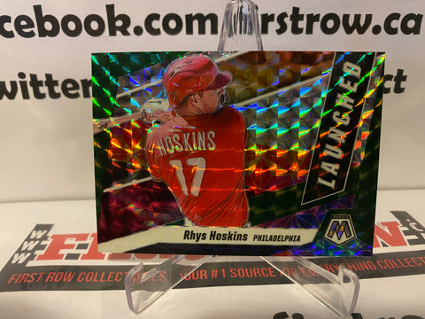2021 Panini Mosaic Launchers Green Prizm Rhys Hoskins