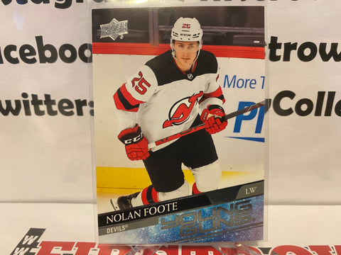 2020-21 Nolan Foote UD Extended Series Young Guns Rookie Hockey Card #729