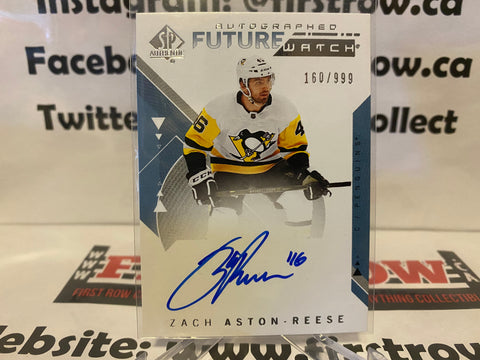 2018-2019 Zach Aston-Reese Future Watch #d /999 SP Authentic Pittsburgh Penguins