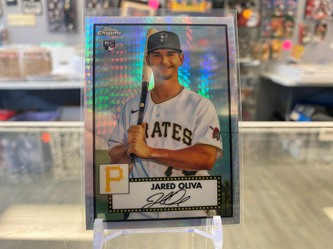 2021 Topps Chrome Platinum Anniversary Jared Oliva Rookie Hyper #79 Pittsburgh