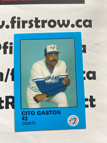 Cito Gaston 1985 Fire Safety Team Issued Card