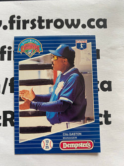 Cito Gaston 1993 Dempster's Bread Toronto Blue Jays #13 - First Row Collectibles