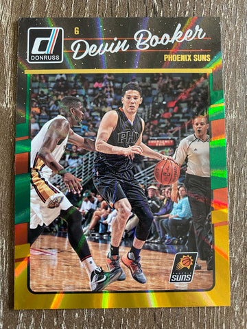 Devin Booker 2016-17 Panini Donruss Green and Yellow Holo Laser #121