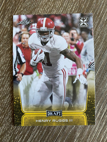 Henry Ruggs III 2020 Leaf Draft Football #05 ROOKIE CARD GOLD