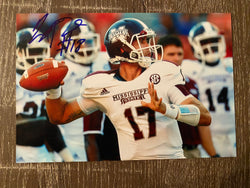 Tyler Russell Autograph Mississippi State 4x6 Photo - First Row Collectibles