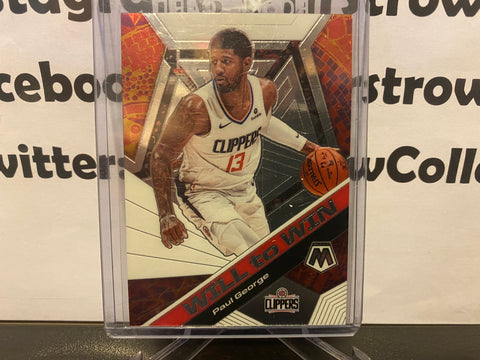 Paul George Will to Win 2020 Mosaic Basketball #18 Los Angeles Clippers - First Row Collectibles