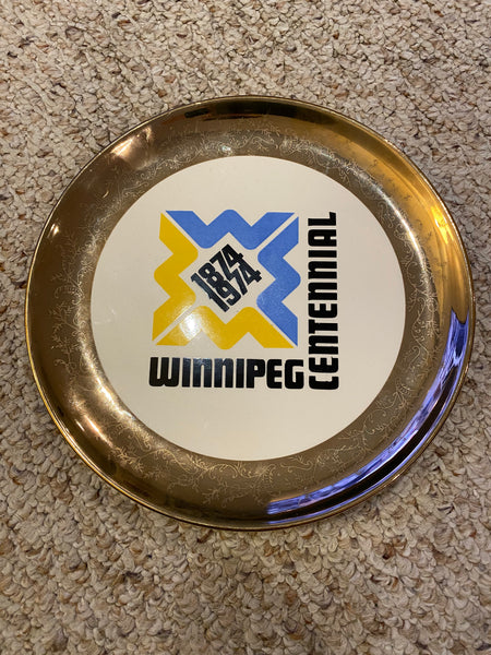 22k Gold Plate Winnipeg Centennial 1874-1974