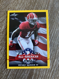 Henry Ruggs III 2020 Leaf Draft Football All-American #65 ROOKIE CARD GOLD