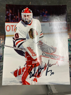 Ed Belfour signed Chicago Blackhawks 8x10 Photo