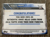 Apollo Crews 2016 Topps WWE Then & Now Wrestling Rookie Shirt Relic Card /299
