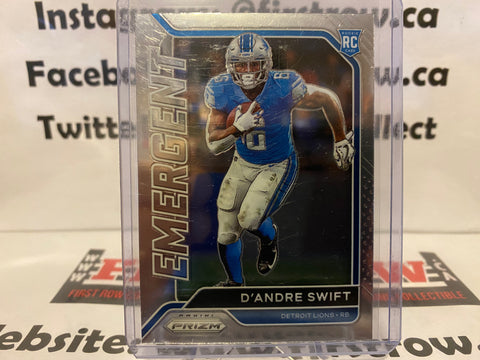 2020 Panini Prizm D'Andre Swift Emergent Rookie Card - Lions RC 🔥