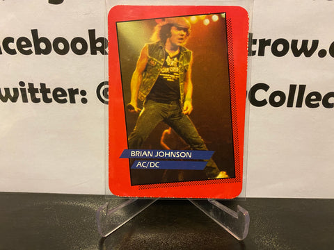 Brian Johnson 1985 AGI Rock Star Concert Cards AC/DC #44