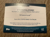WWE Sheamus Topps Platinum 2010 Event Worn Relic Card