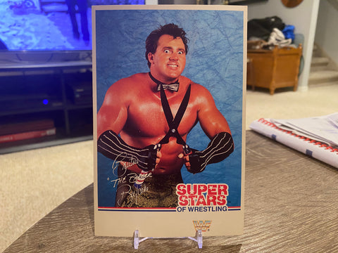 1989 WWF BRUTUS “THE BARBER” BEEFCAKE Superstars Of Wrestling Post Card Rookie RARE!