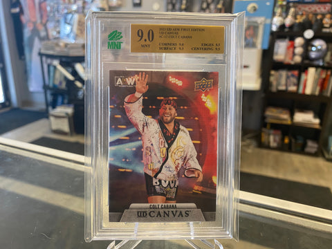 2021 UD AEW First Edition Canvas Colt Cabana Graded MNT 9