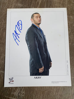 AKIO signed WWE 8x10 Promo Photo WWF
