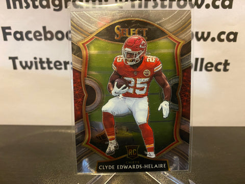 CLYDE EDWARDS-HELAIRE 2020 Panini Select Concourse Rookie Kansas City Chiefs #54