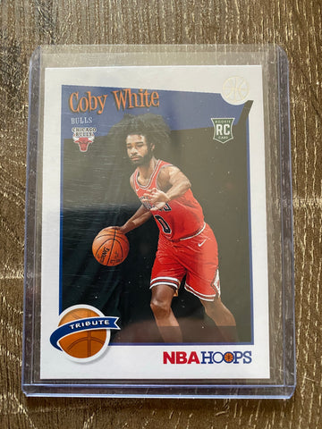 Coby White 2019-20 NBA Hoops Tribute #295 Rookie card Chicago Bulls RC