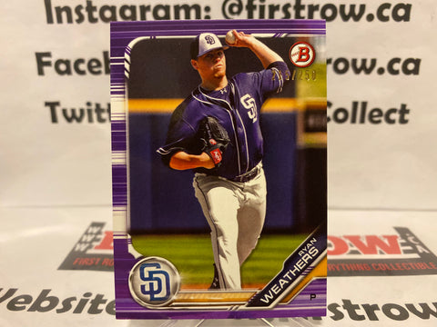 2019 Bowman Draft Purple /250 Ryan Weathers #BD-107