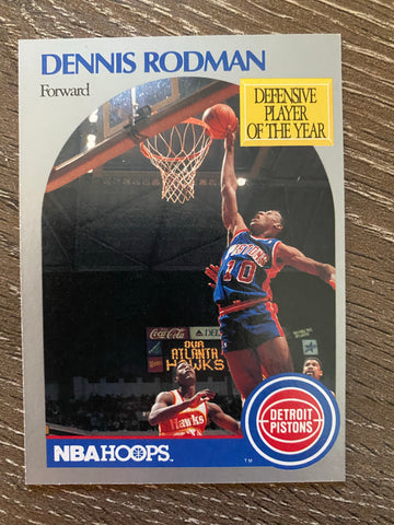 Dennis Rodman 1990-91 NBA Hoops #109 Detroit Pistons Basketball Card