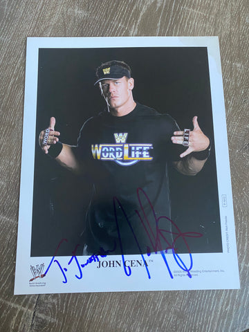 John Cena signed WWE 8x10 Promo Photo WWF