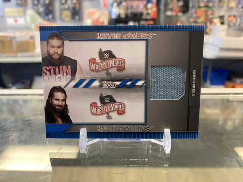 2021 Topps WWE Kevin Owens Seth Rollins Match-Up Relic Card /25 MA-KS