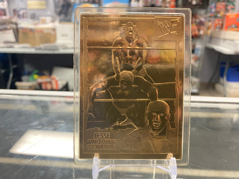 Jesse The Body Ventura 1999 Danbury Mint WWF WWE Wrestling 22Kt Gold Card # 11